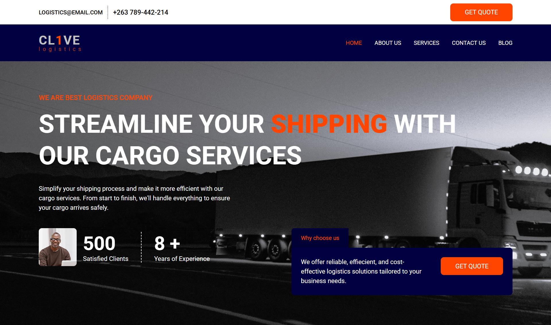 restaurent website template image